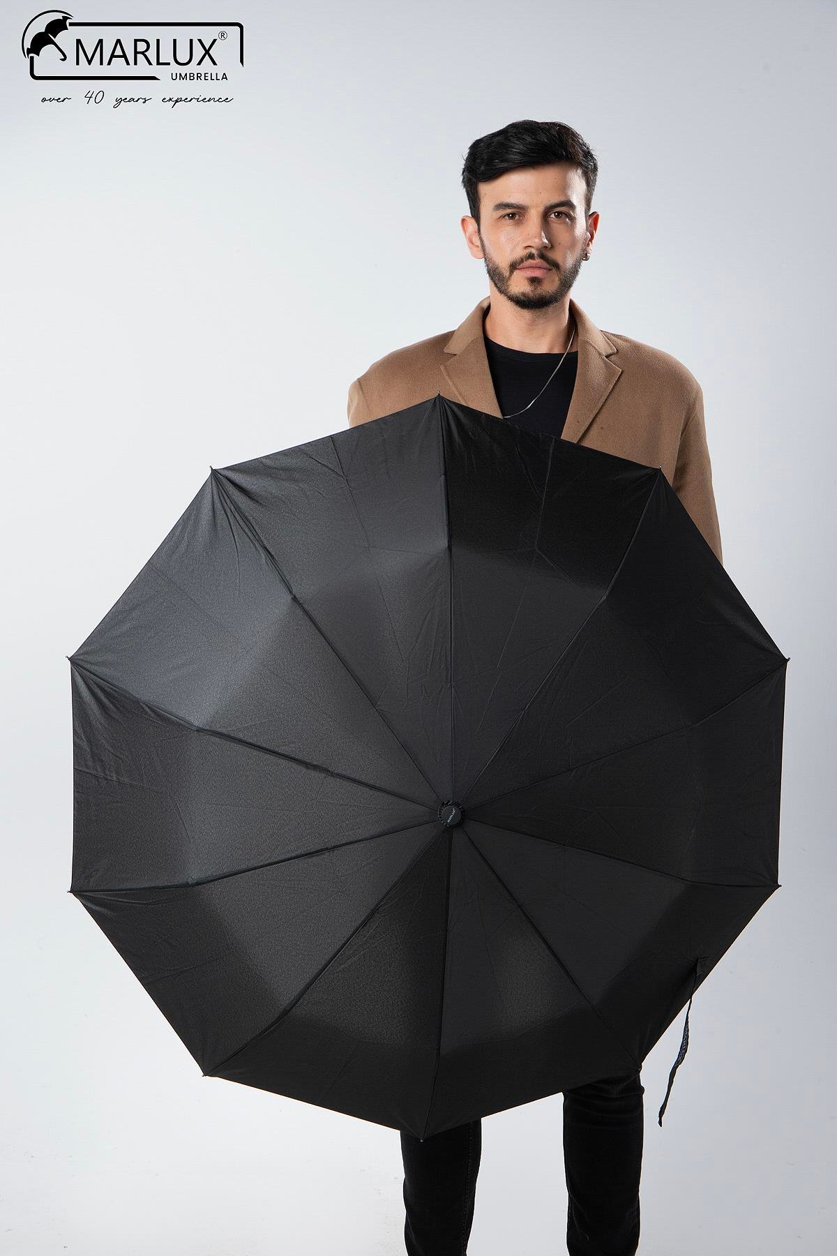 Marlux Siyah Kobra Saplı Premium Erkek Şemsiye M21MAR2015MR001