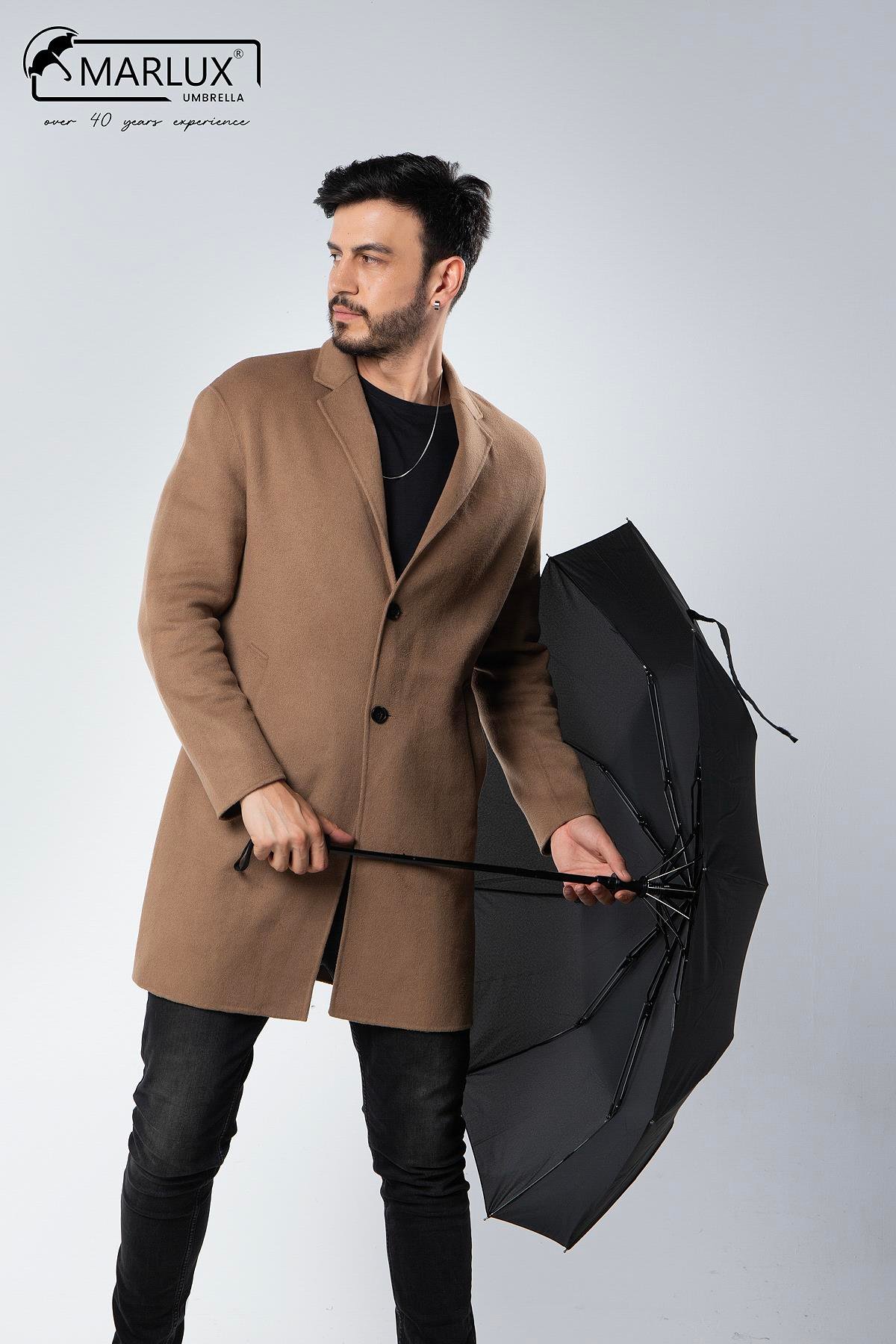 Marlux Siyah Kobra Saplı Premium Erkek Şemsiye M21MAR2015MR001