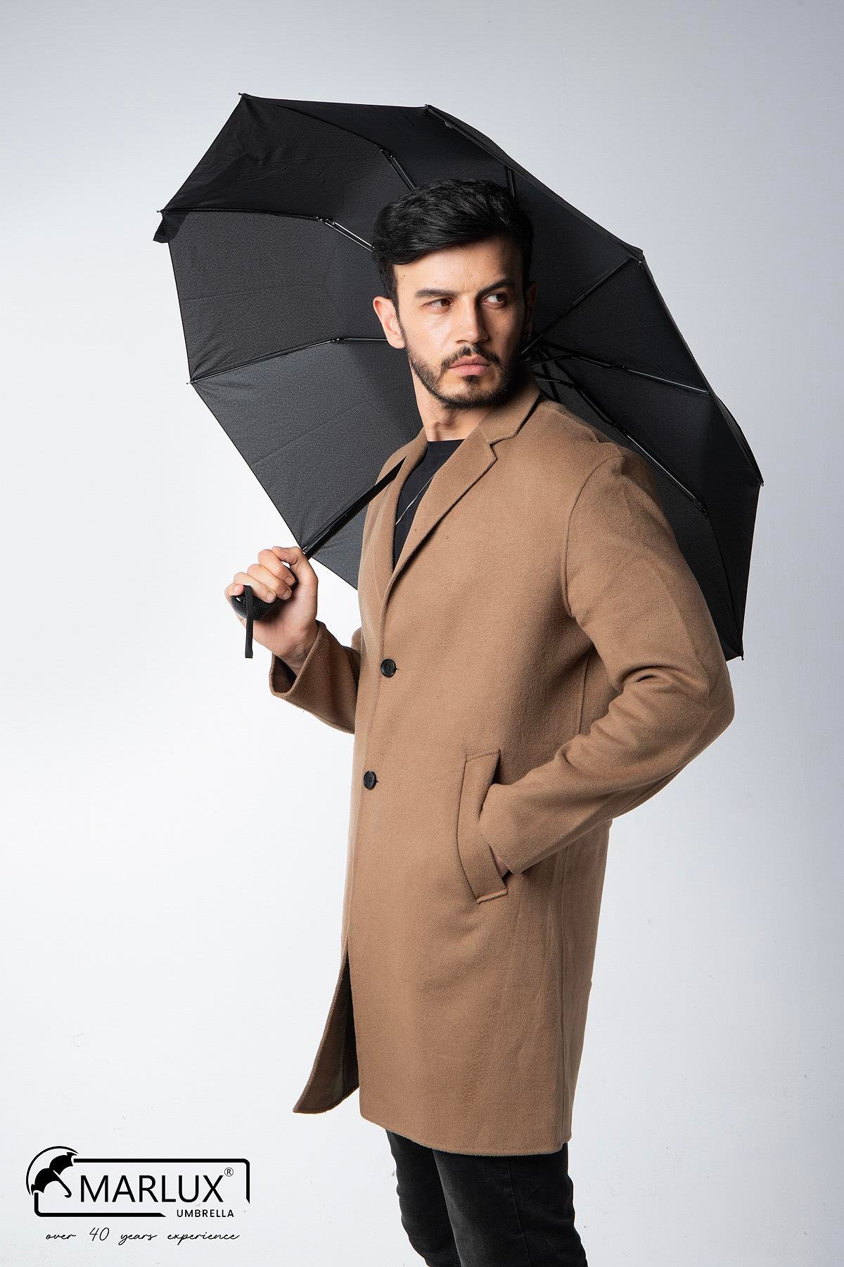 Marlux Siyah Kobra Saplı Premium Erkek Şemsiye M21MAR2015MR001
