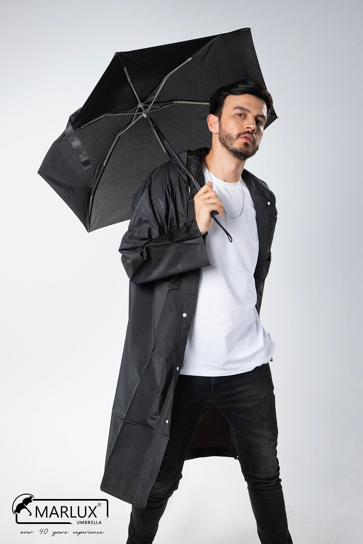 Marlux Siyah Mini Cep Tip Unisex Şemsiye M21MAR211PR001