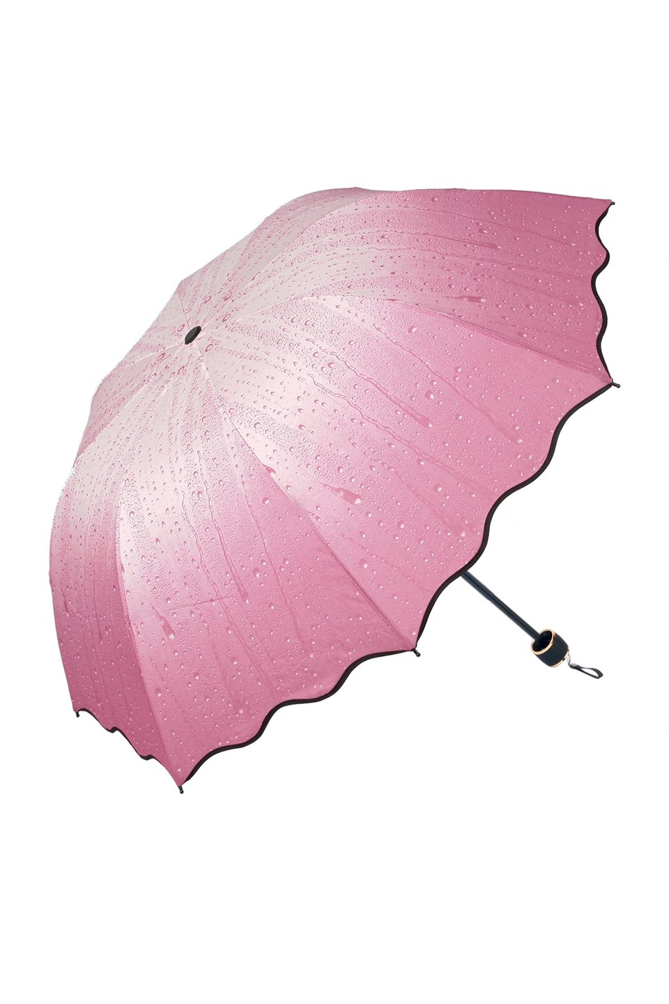 Pembe Yağmur Damlası Kadın Şemsiye