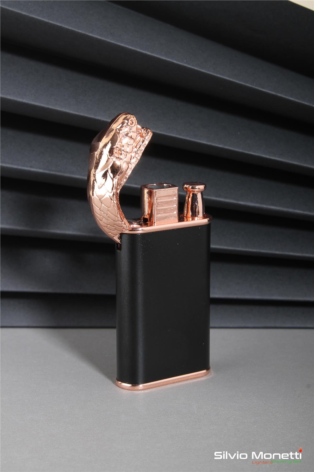 Silvio Monetti Bronz Yılan Kobra Model Gazlı Çakmak 24CSM805MYNR01