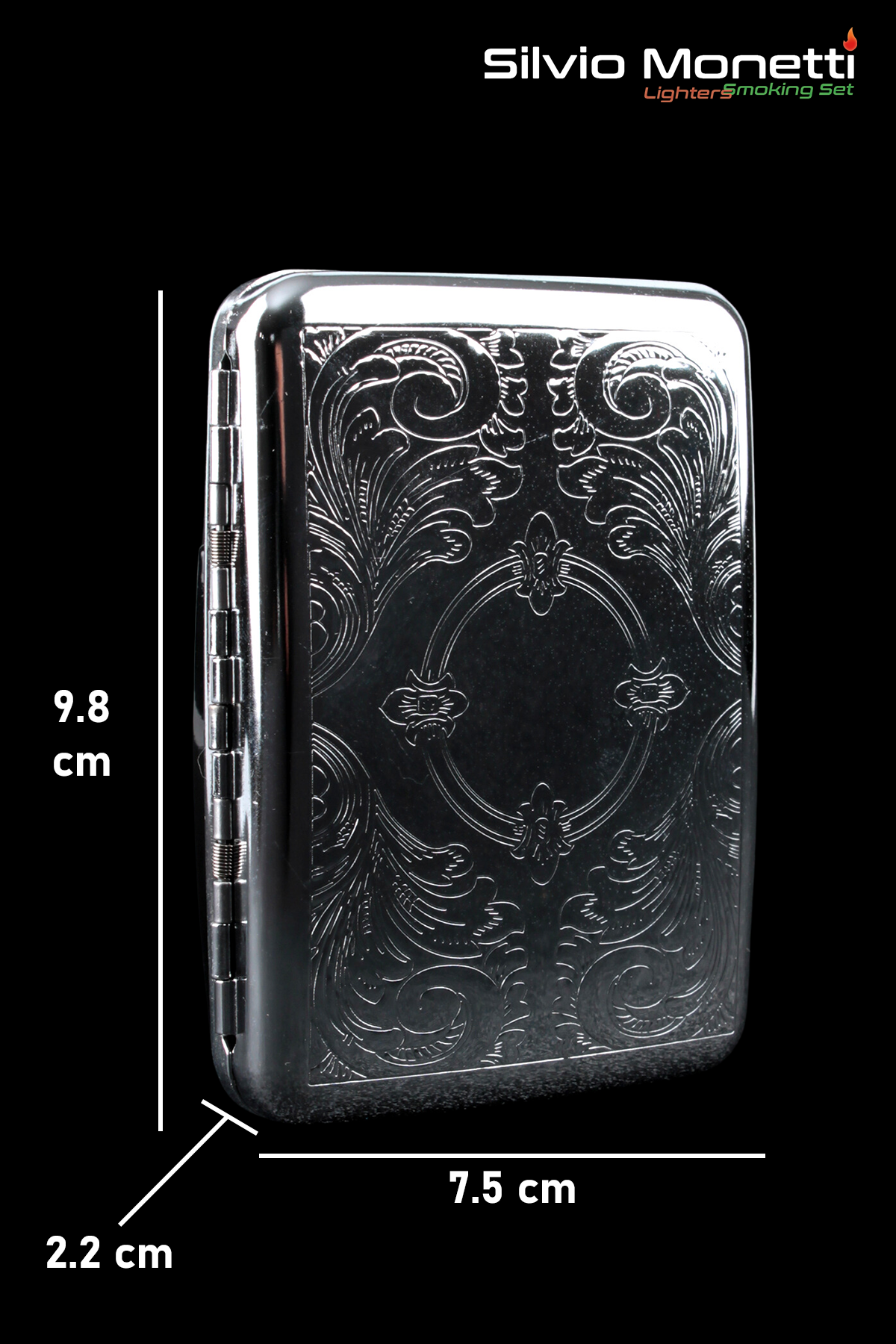 Silvio Monetti Desenli Metal Sigara Tabakası SMTBKCB007R1