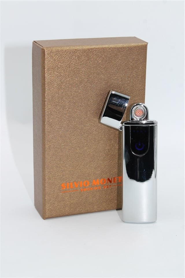 Silvio Monetti Gümüş USB Şarjlı Çakmak SMC527USBR5