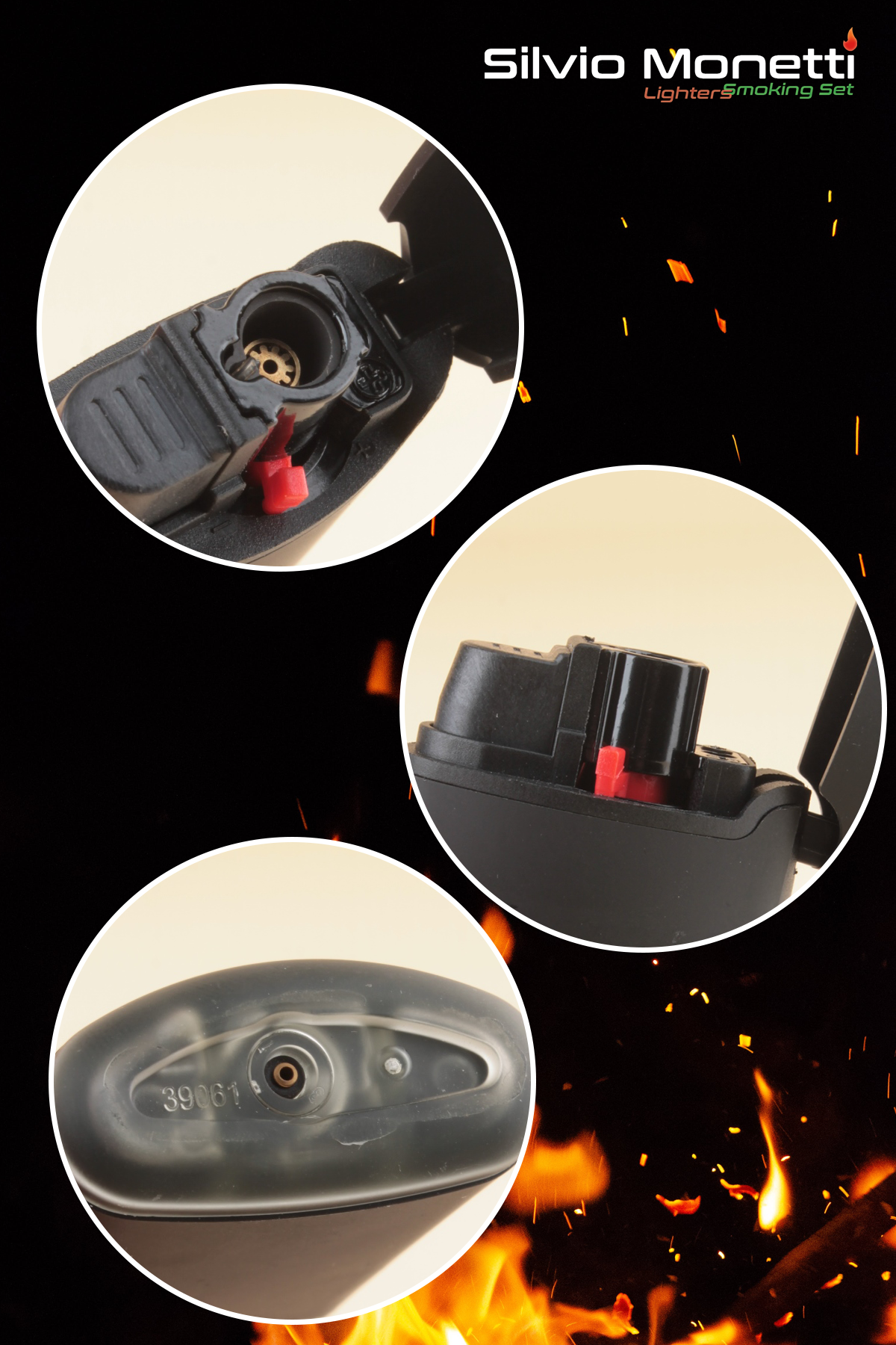 Silvio Monetti Kırmızı Gazlı Çakmak Smc3061Pr003