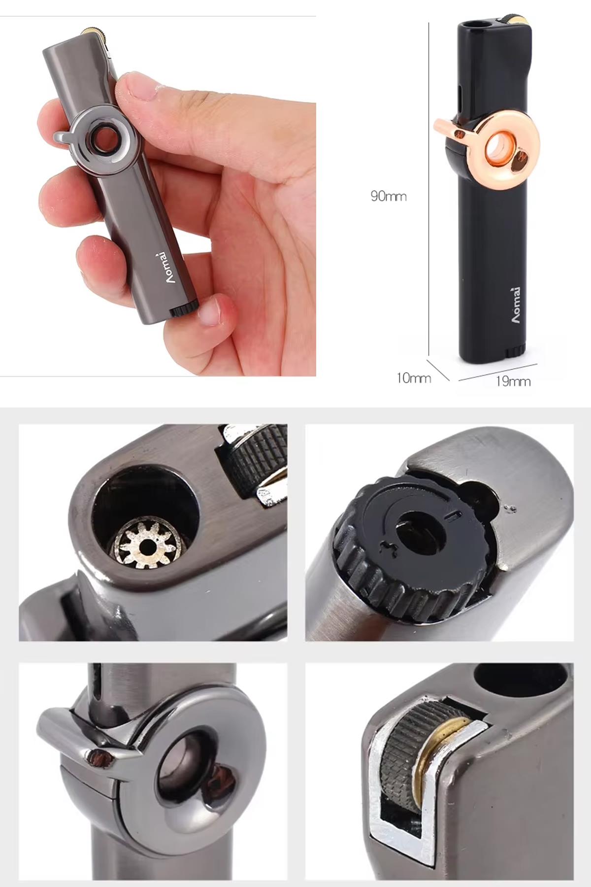 Silvio Monetti Siyah Gazlı Torch Pürmüz Çakmak SMC454MR01