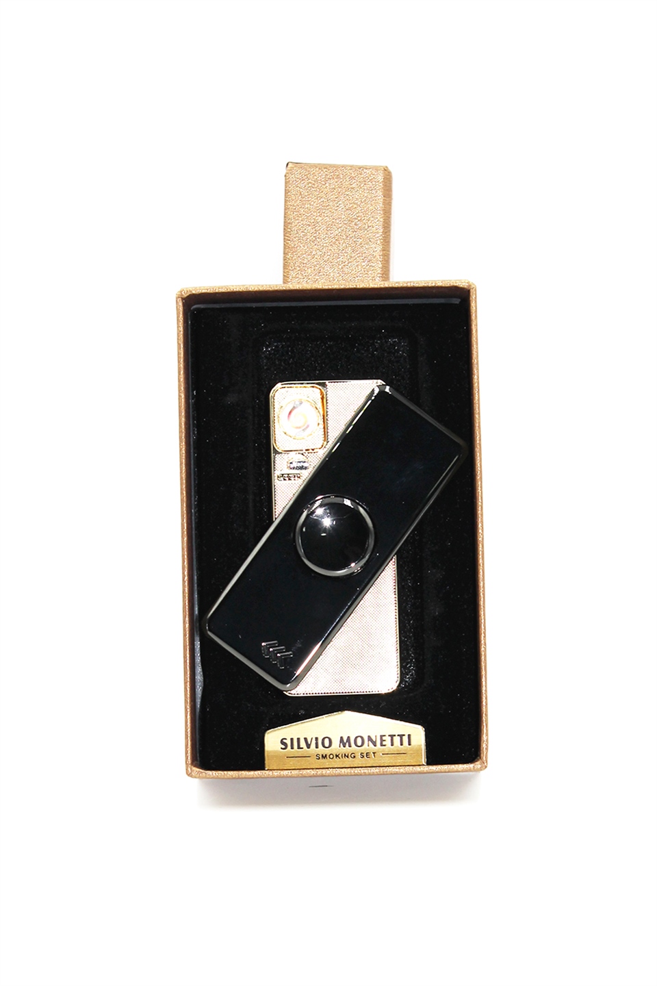 Silvio Monetti Siyah Şarjlı Usb Çakmak SMC414USR005