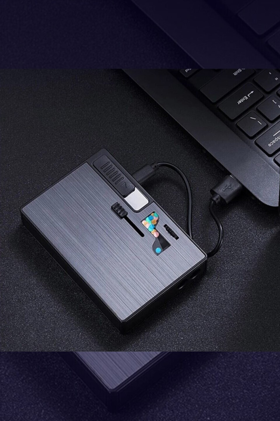 Silvio Monetti USB Şarjlı Çakmaklı Mentollü Sigara Tabakası