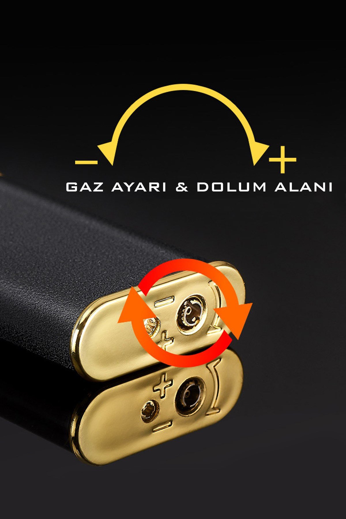 Siyah Ejderha Alevli Gazlı Pürmüzlü Lüx Çakmak SMCTMSHR01