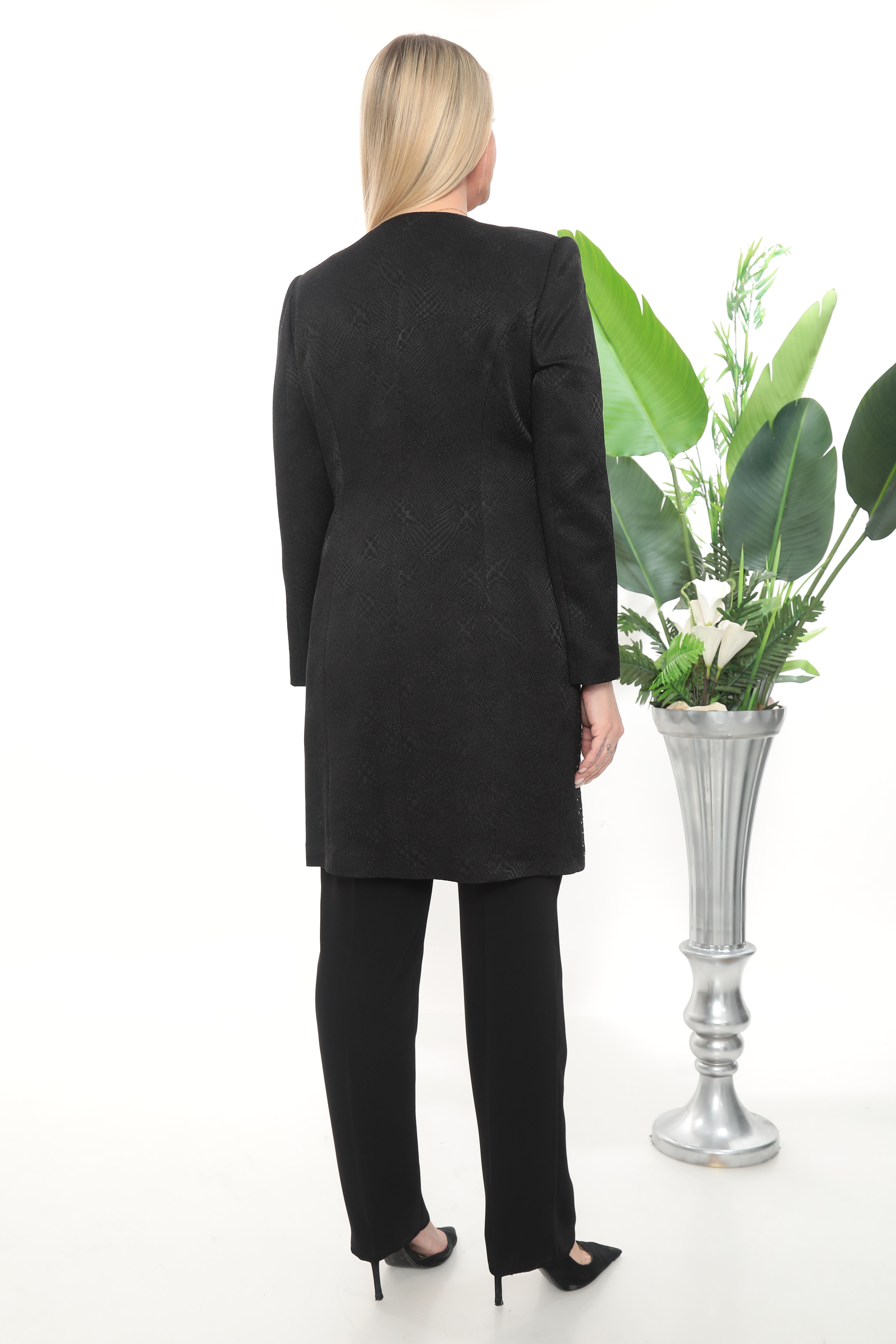 Ceketi Taş İşlemeli Lacivert Üçlü Pantolonlu Takım