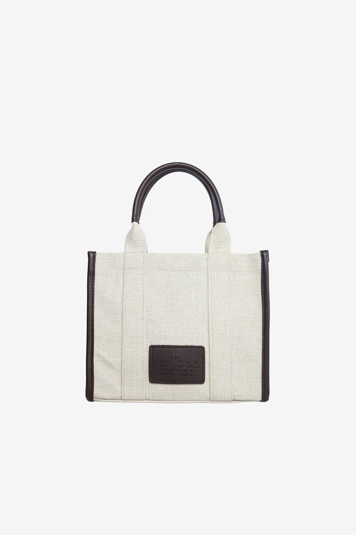 Alessi Kanvas Tote Acı Kahve Çanta