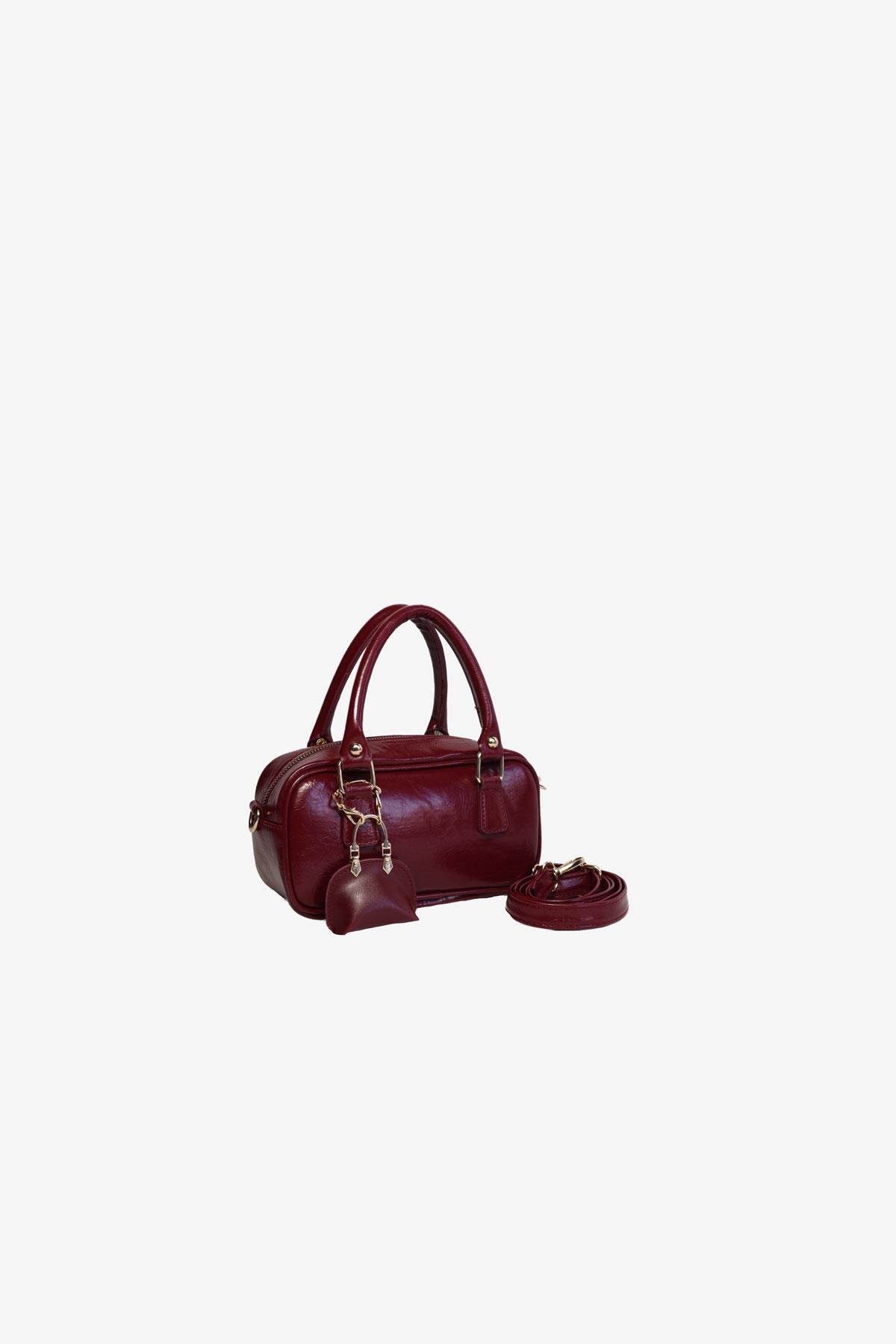 Coco Çift Saplı Bordo Mat Çanta