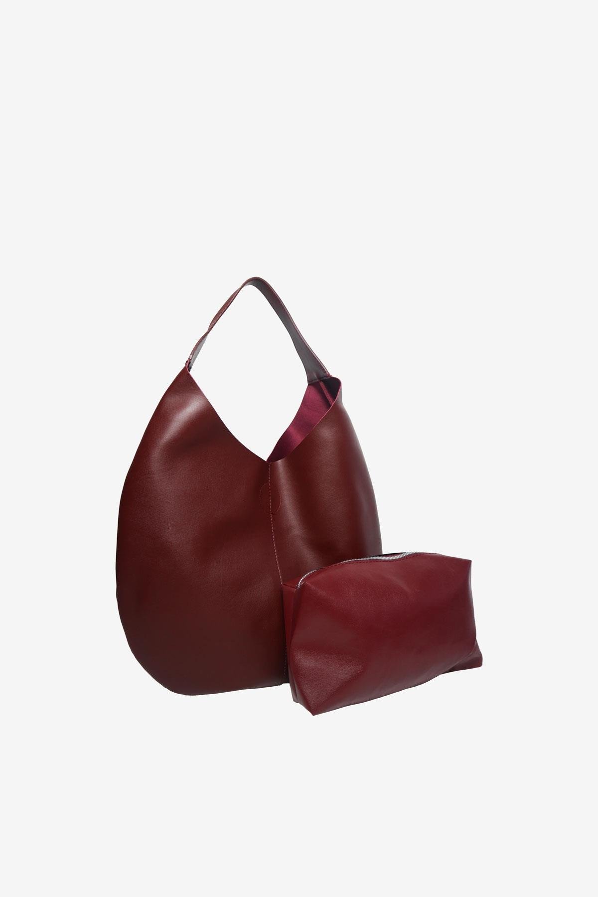 Florance Tek Saplı Bordo Mat Çanta