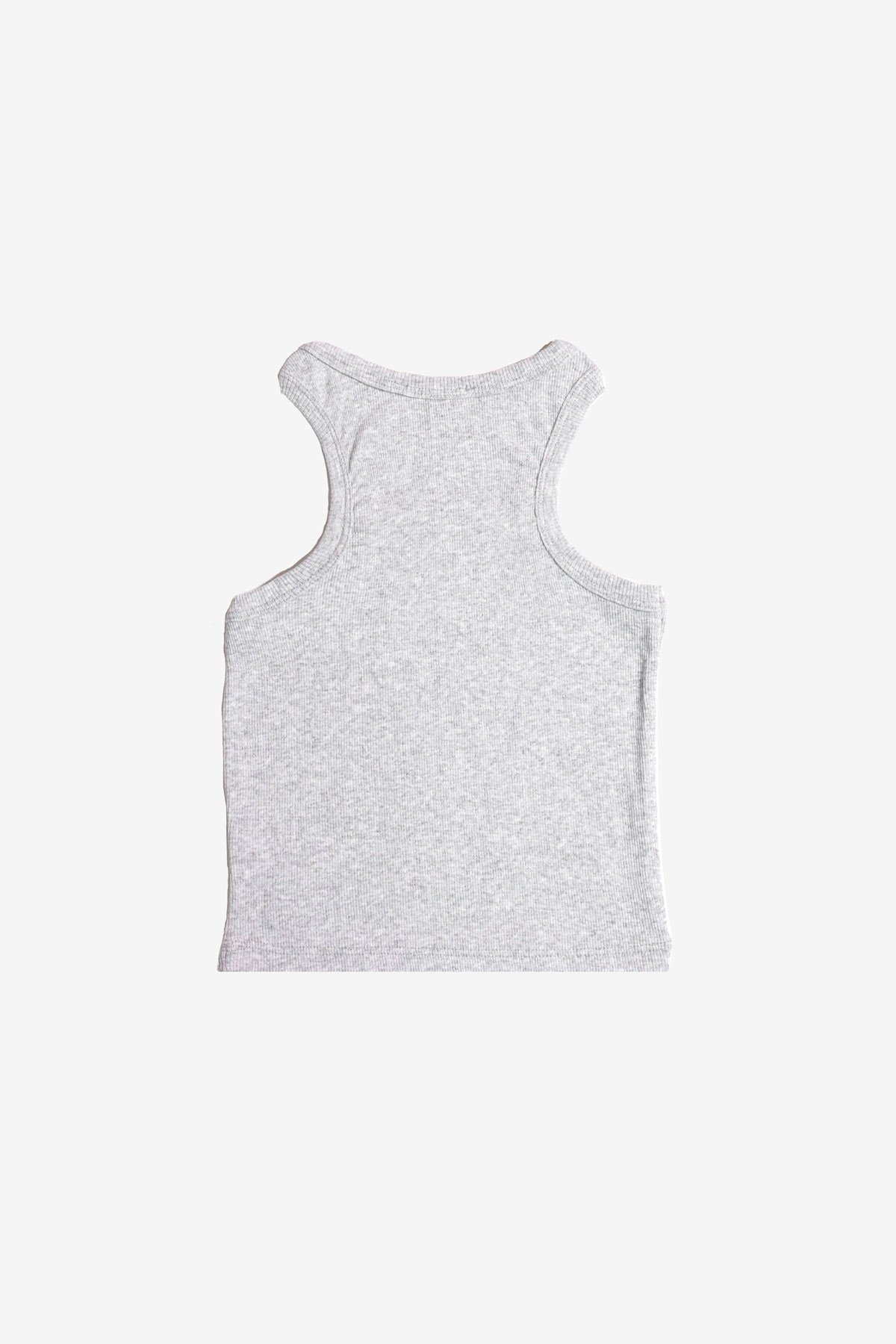MORE-103 Halter Yaka Detaylı Gri Crop Top