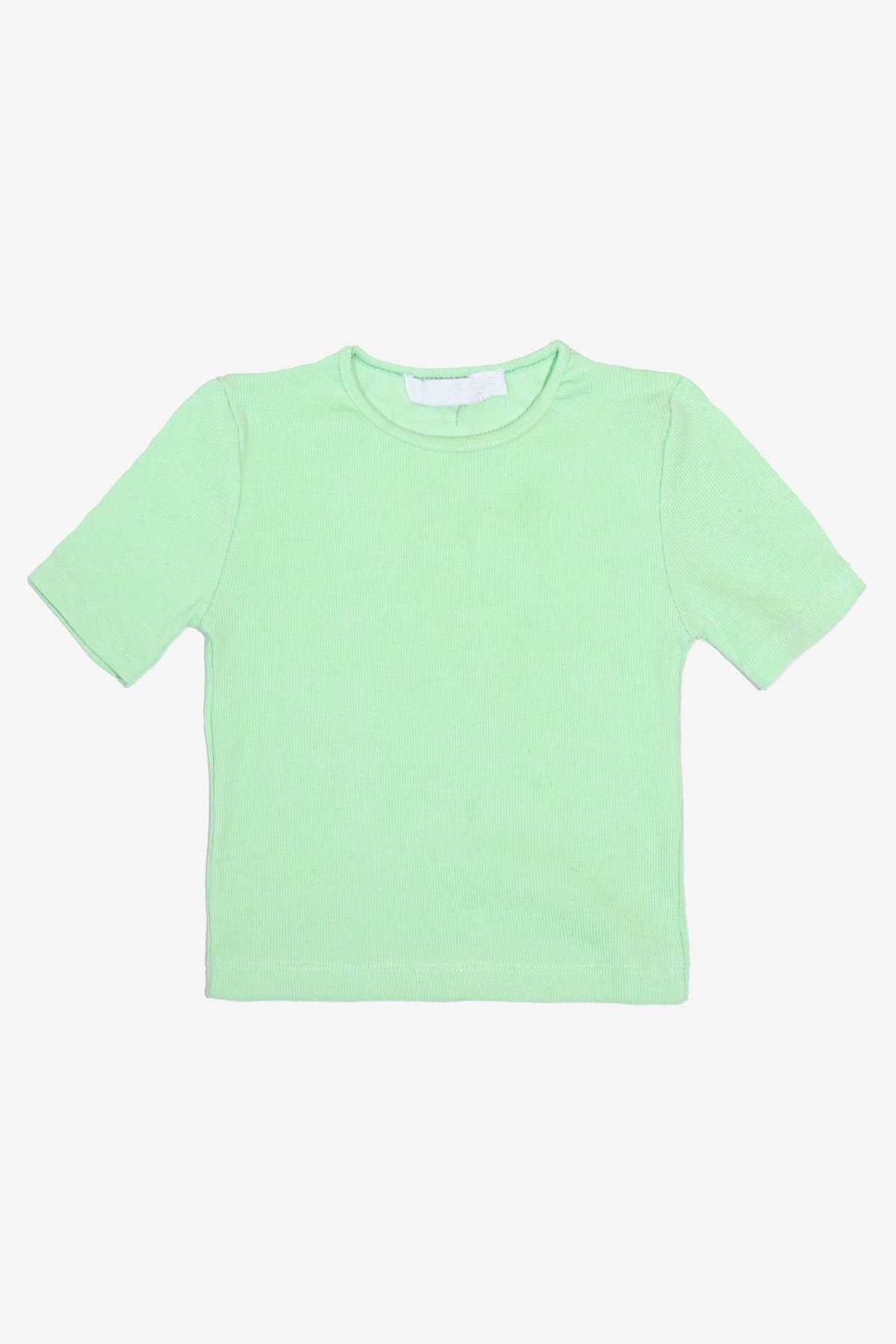 MORE-119 Yeşil Basic Crop Top