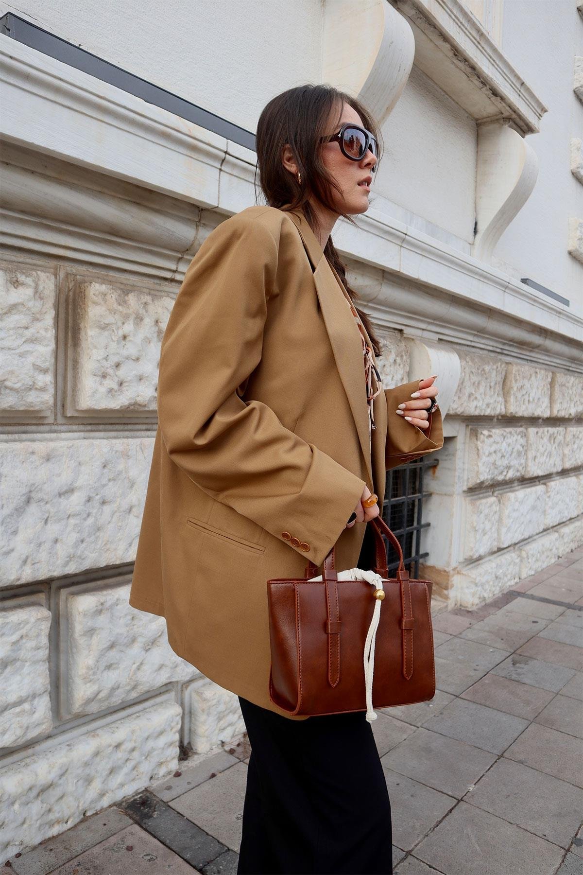 Nora Çift Saplı Taba Mat Çanta