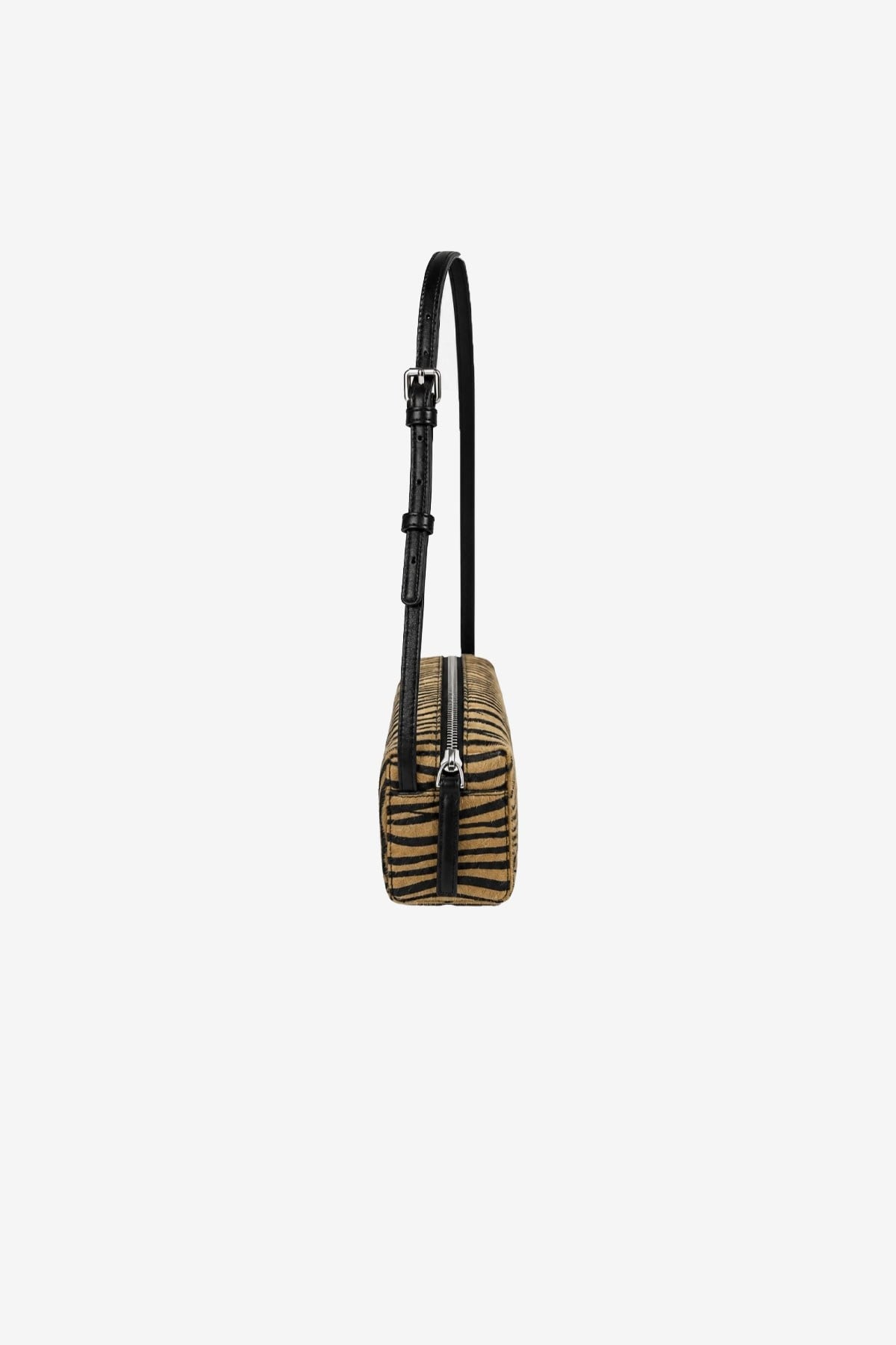 Nova Tek Saplı Zebra Desenli Baget Çanta