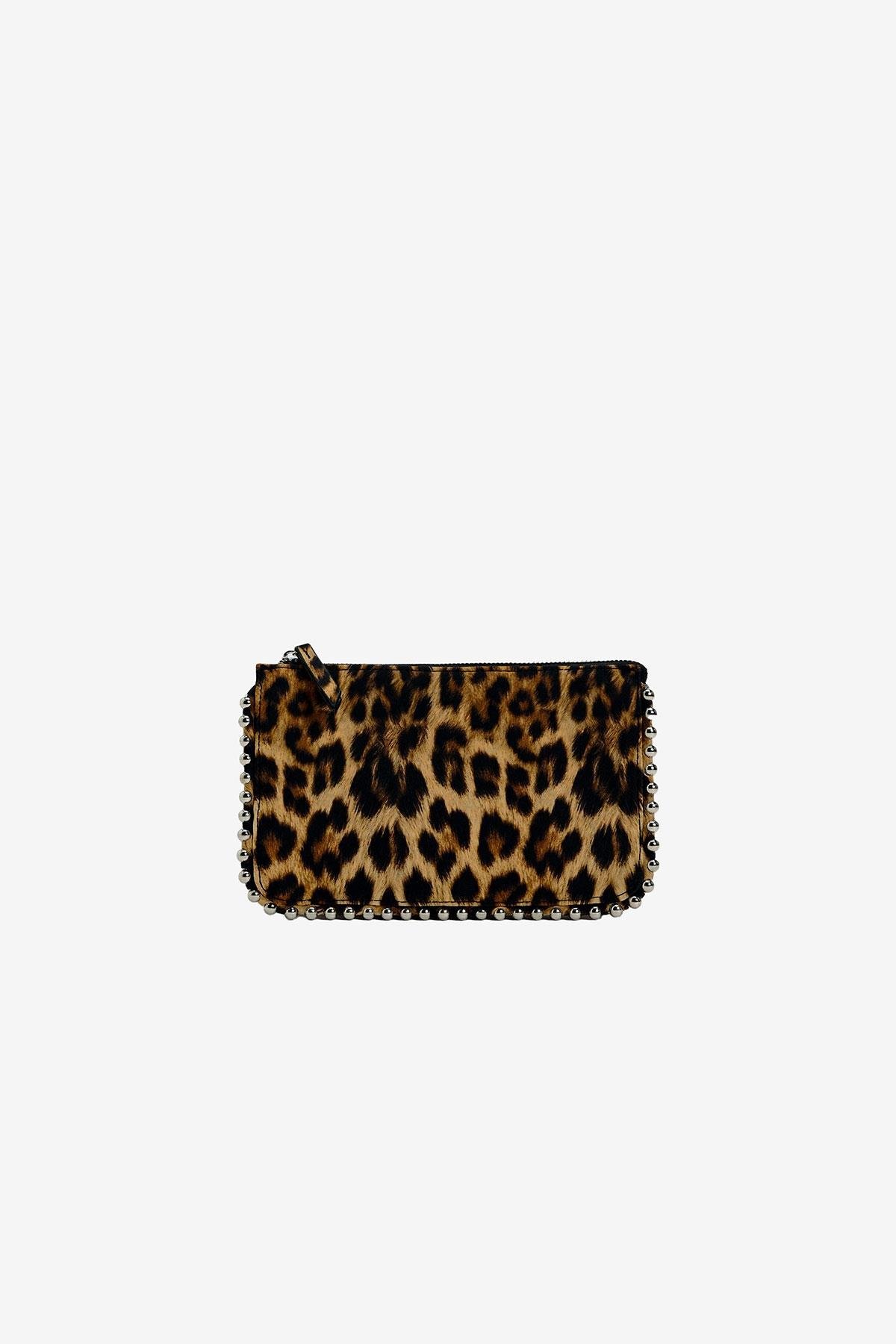 Vera Zincir Askı Detaylı Leopar Mat Çanta