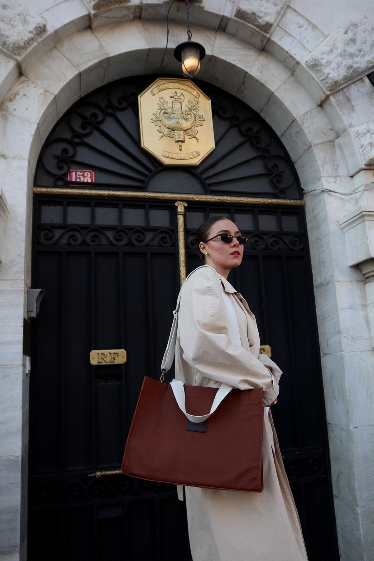 Vivian Çift Saplı Tarçın Çanta