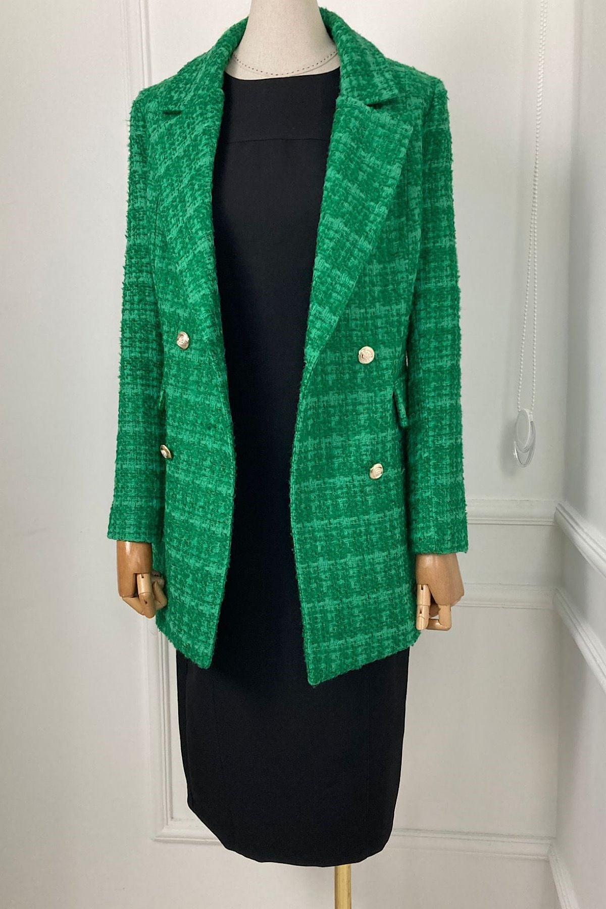Blazer Tüvit Ceket Yeşil