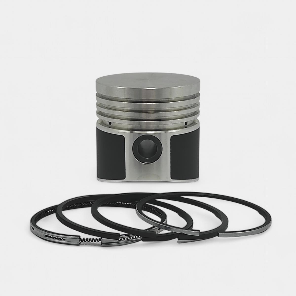 PISTON + PISTON RING SET (0.50 - OVERSIZE - DIAMETER: 70.50 mm): MITSUBISHI / K3C / K4C