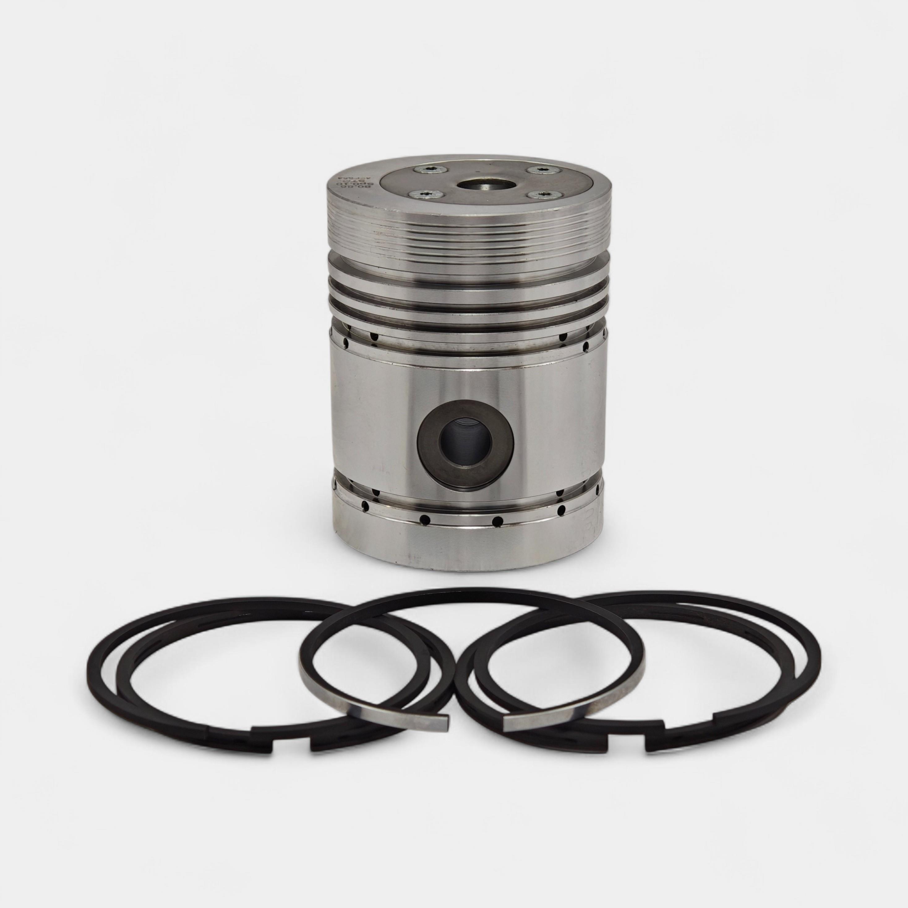 PISTON + PISTON RING SET (0.50 - DIAMETER: 81.463 mm): LISTER / SL-1 / SL-2 / SL-3 / REFERENCE NUMBER: 570-10241-S, 570-10250-S