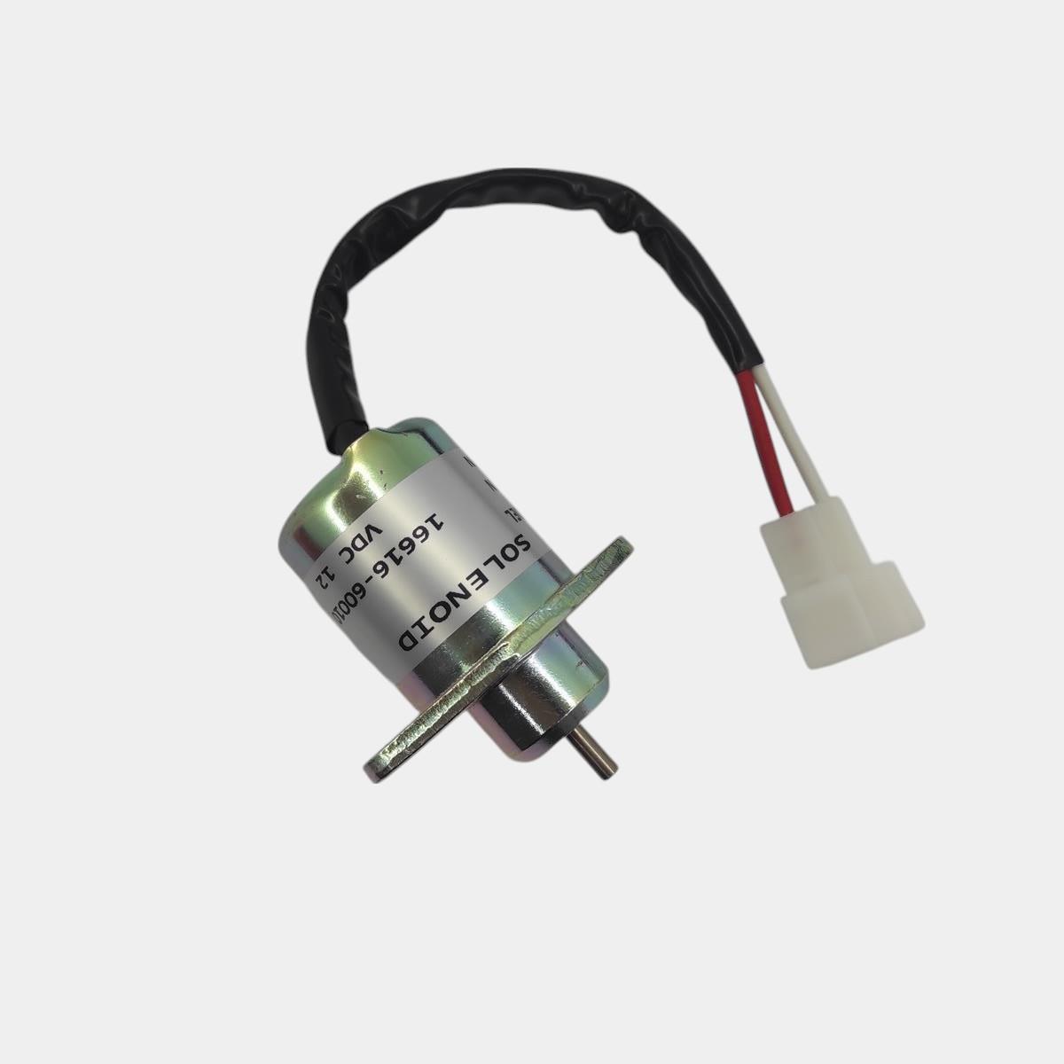 STOP SOLENOID: KUBOTA / D905 / D1005 / D1105 / V1205 / V1305 / V1505 / REFERENCE NUMBER: 16616-60010 / 17454-60010