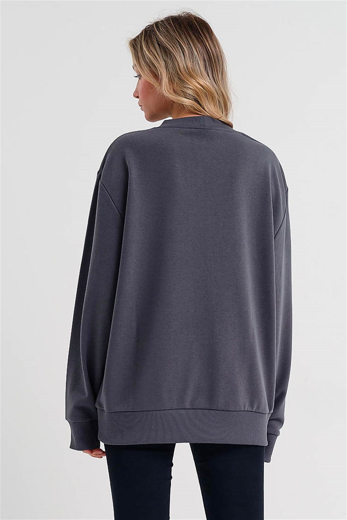 Basic Extreme Oversized Sweatshirt in Grey