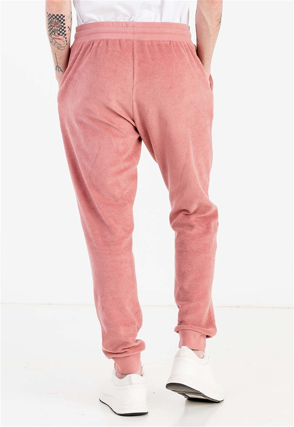 Slim Fit Fleece Joggers in Pink