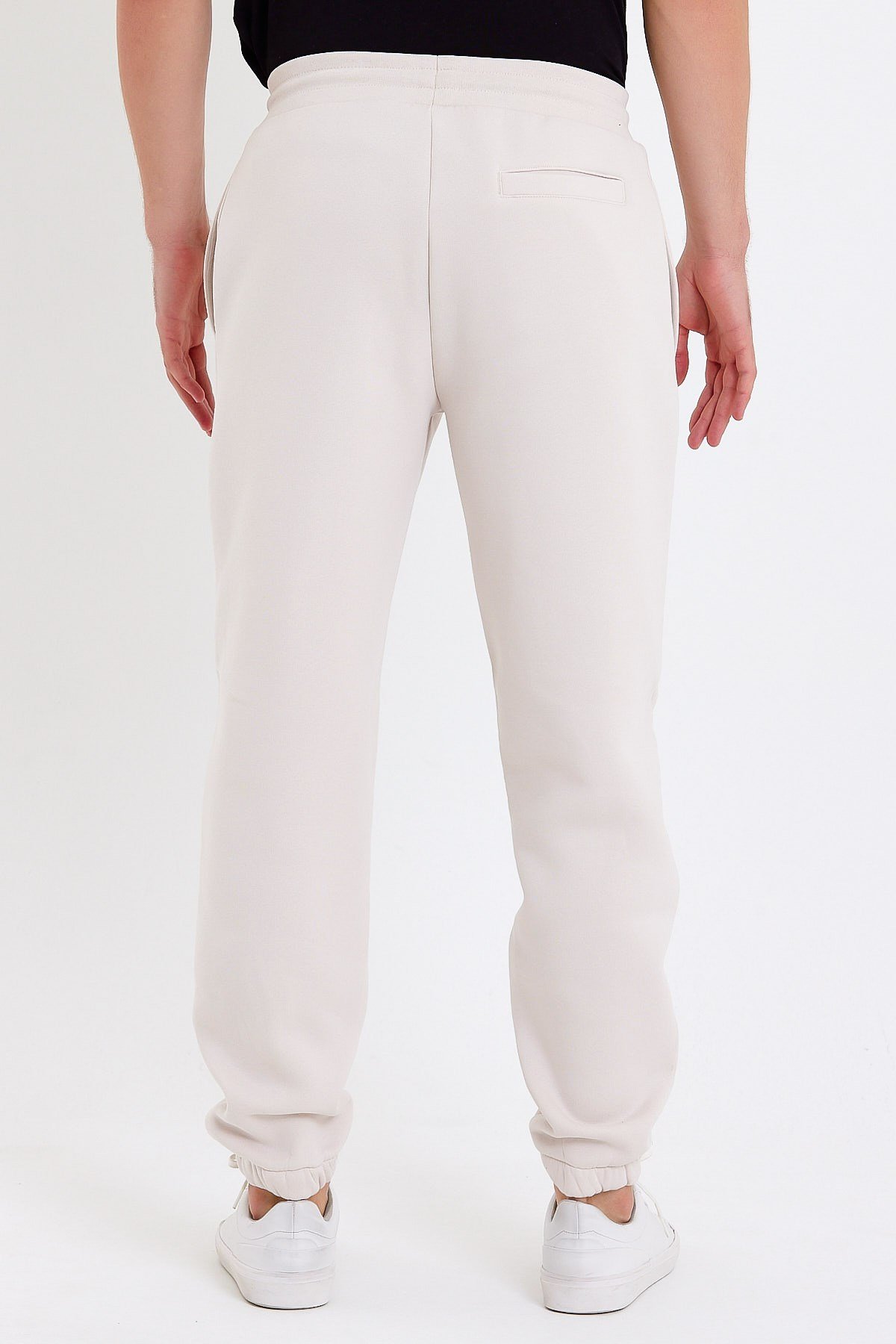 Baskılı Oversize Krem Erkek Eşofman