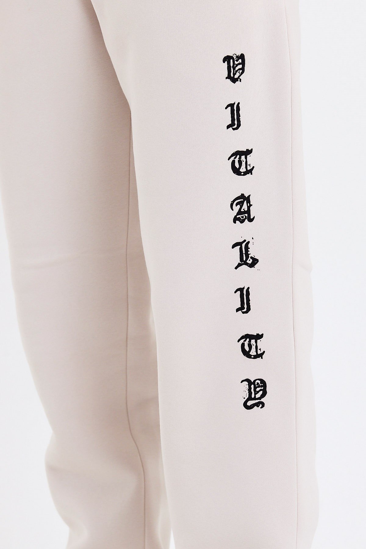 Baskılı Oversize Krem Erkek Eşofman