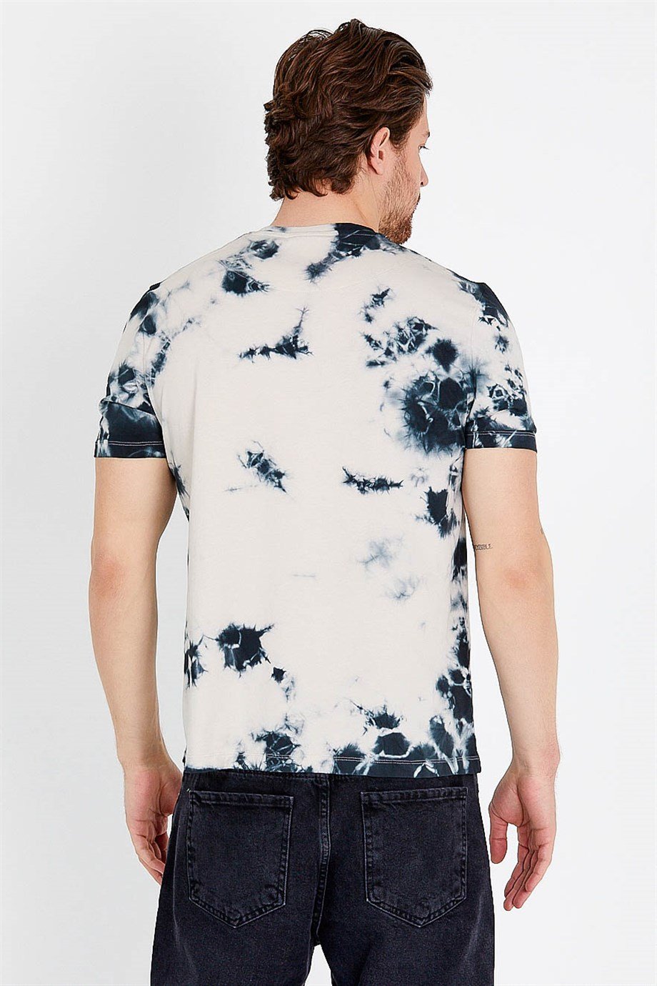 Batik Yıkamalı Gri Erkek T-shirt