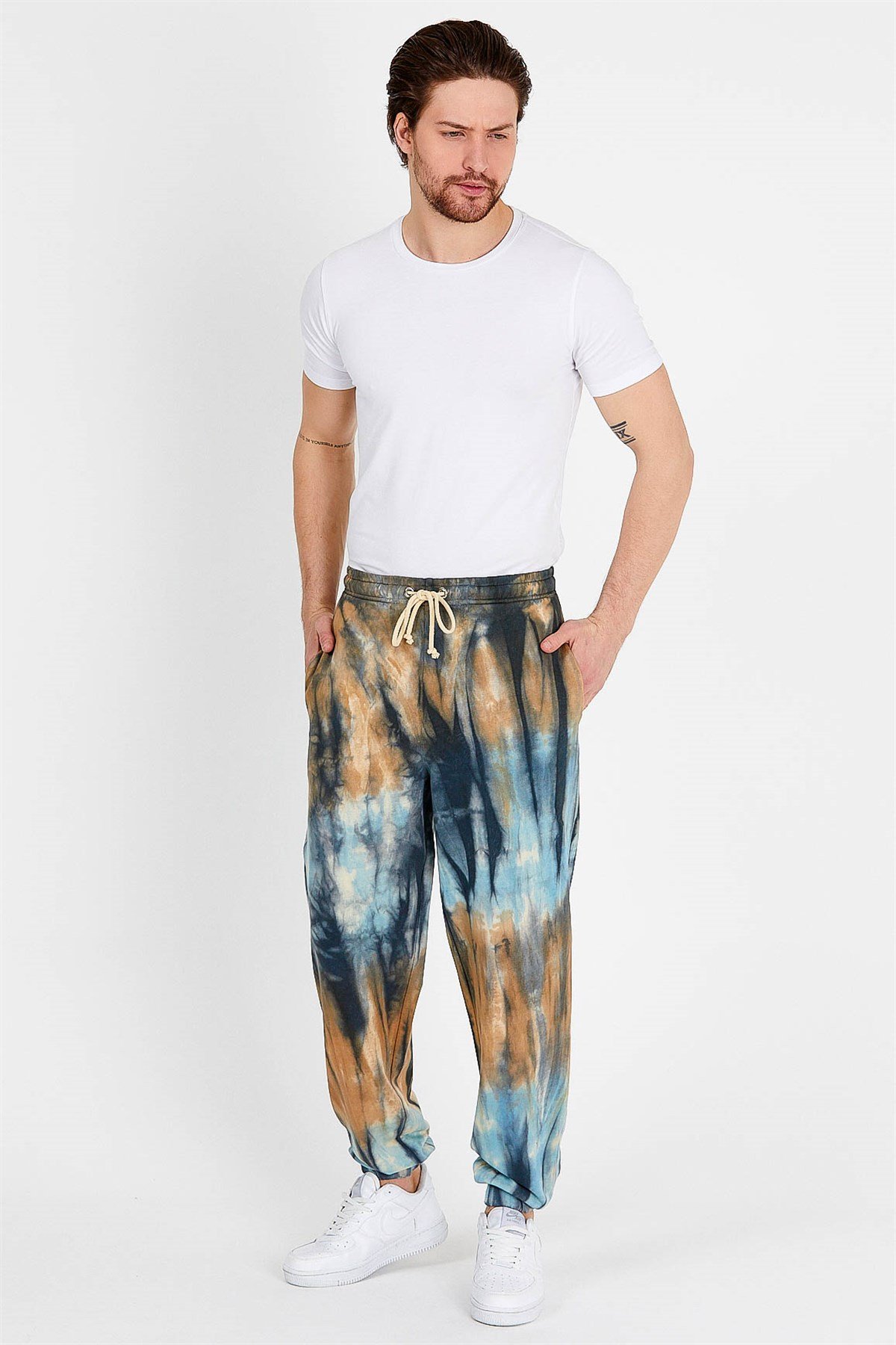 Tie Dyed Jogger in Brown