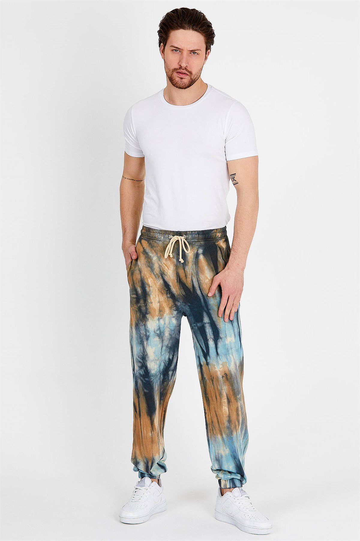 Tie Dyed Jogger in Brown