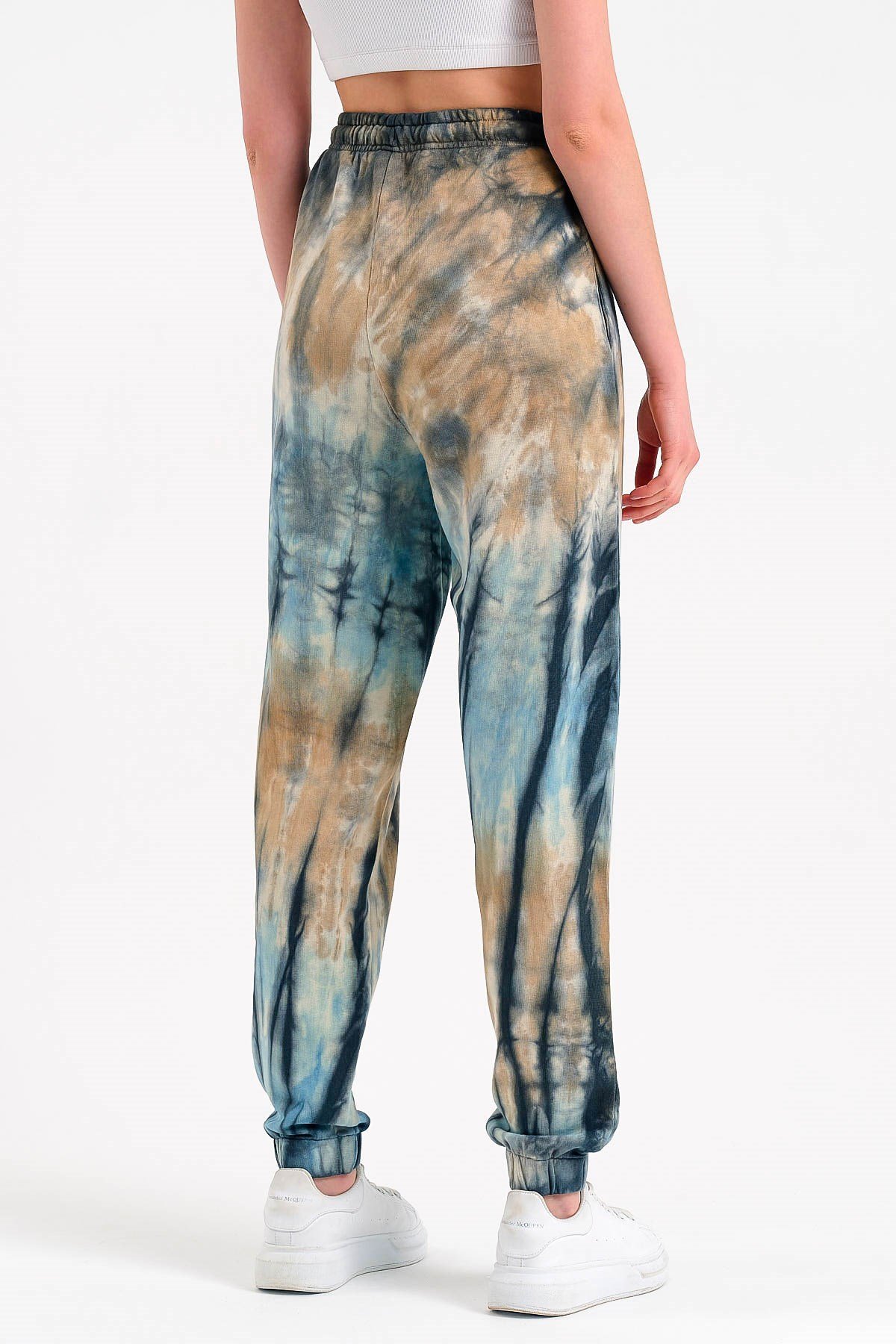 Batik Yıkamalı Kahverengi Kadın Eşofman Altı