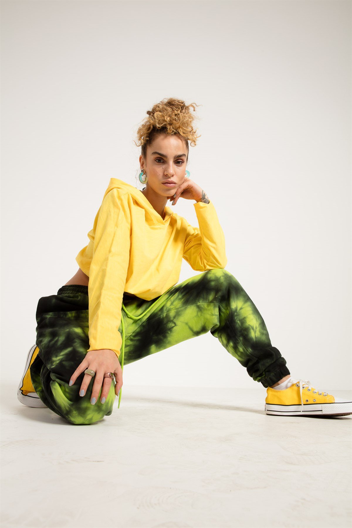 Tie Dyed Oversized Jogger in Green