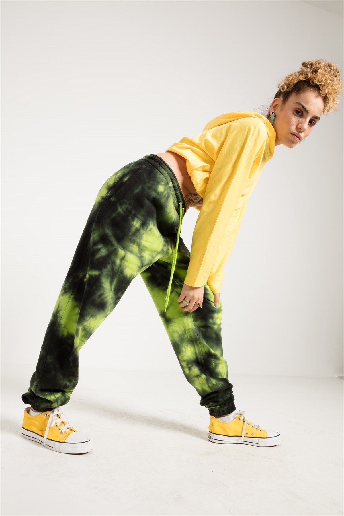 Tie Dyed Oversized Jogger in Green