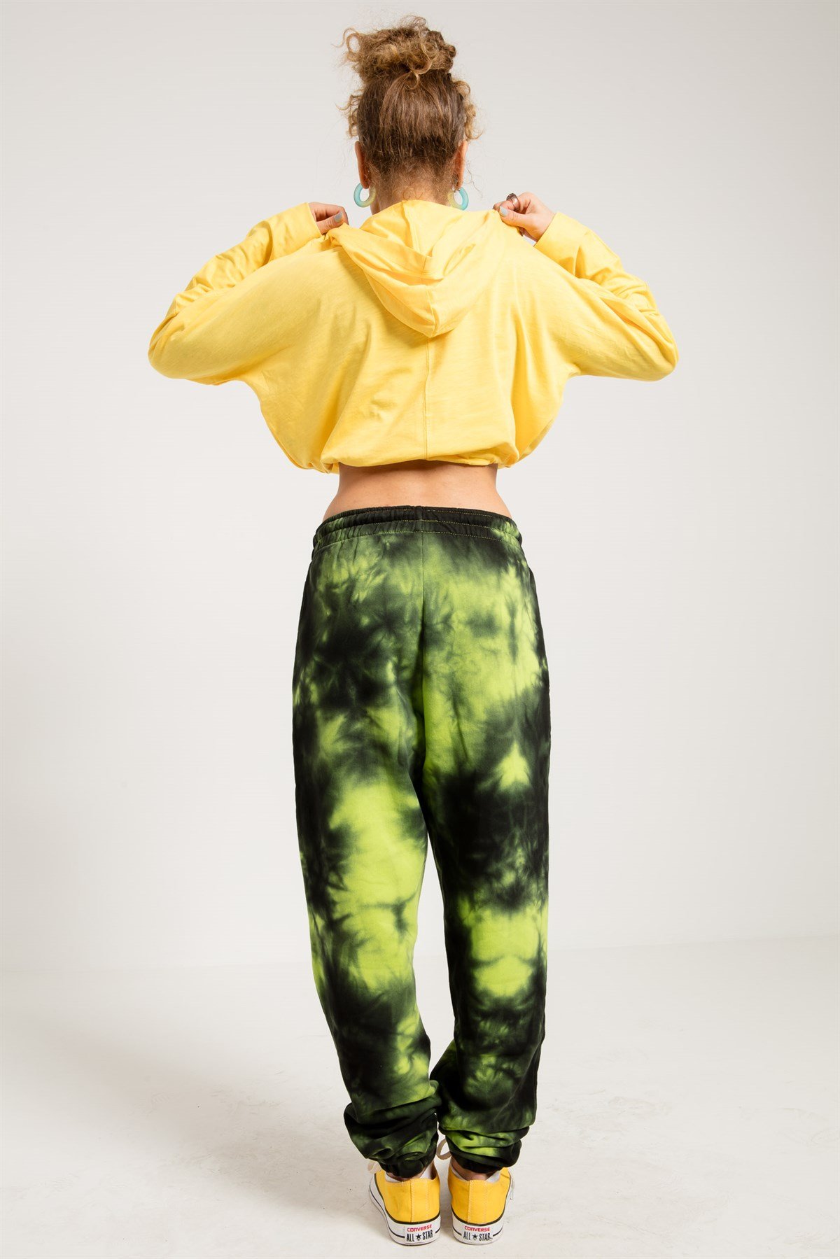 Tie Dyed Oversized Jogger in Green