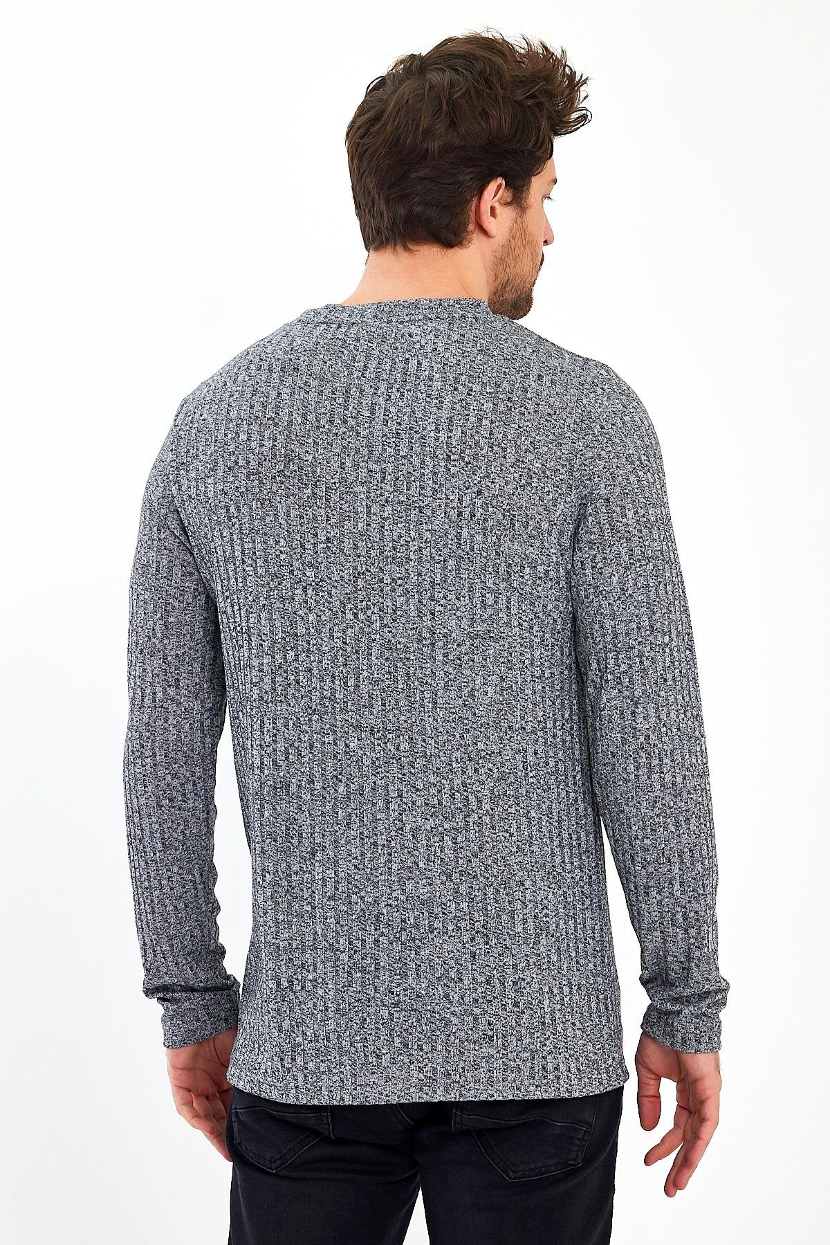 Bisiklet Yaka Uzun Kollu Erkek T-Shirt