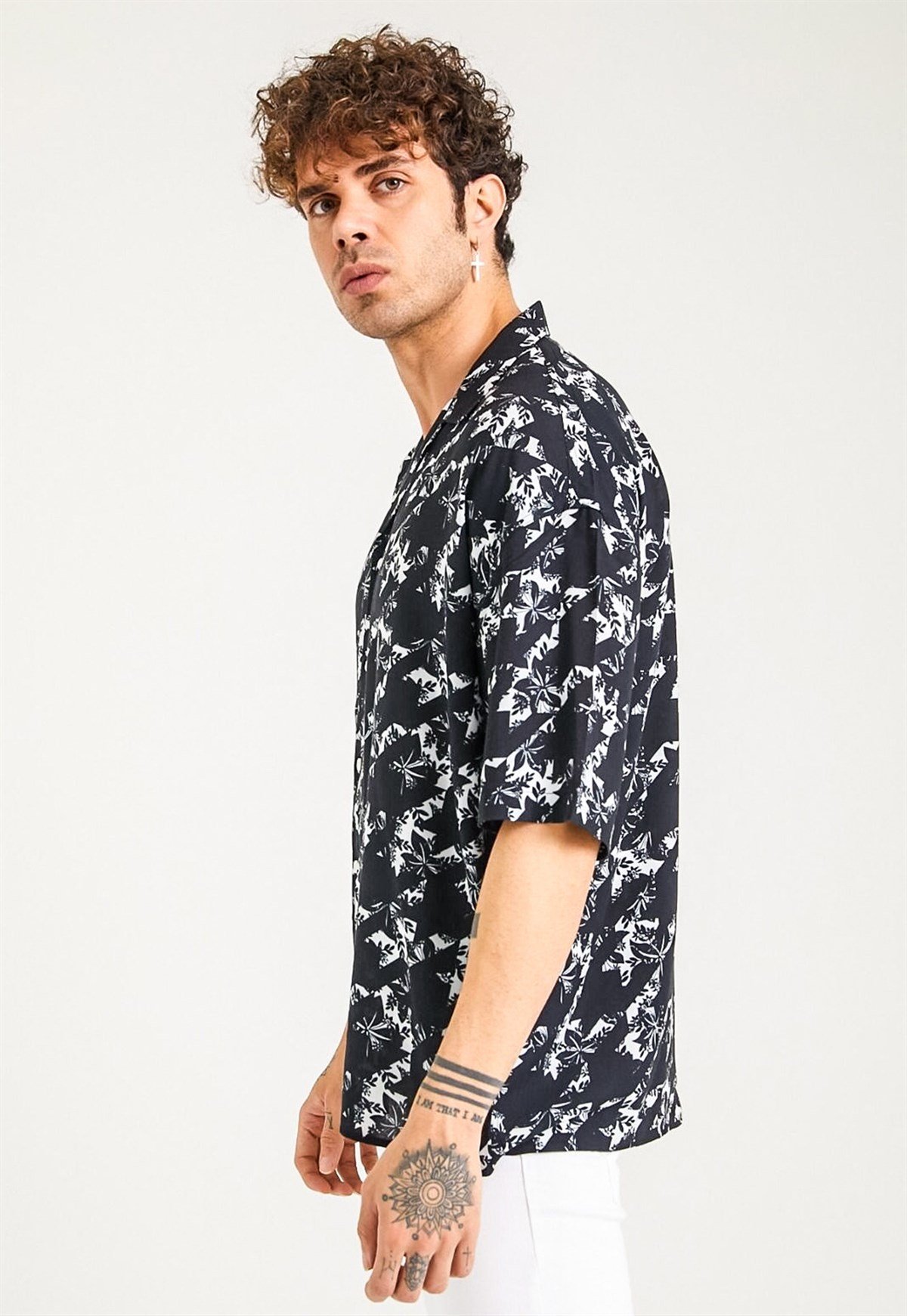 Flower Print Oversized Hawaii Shirt 