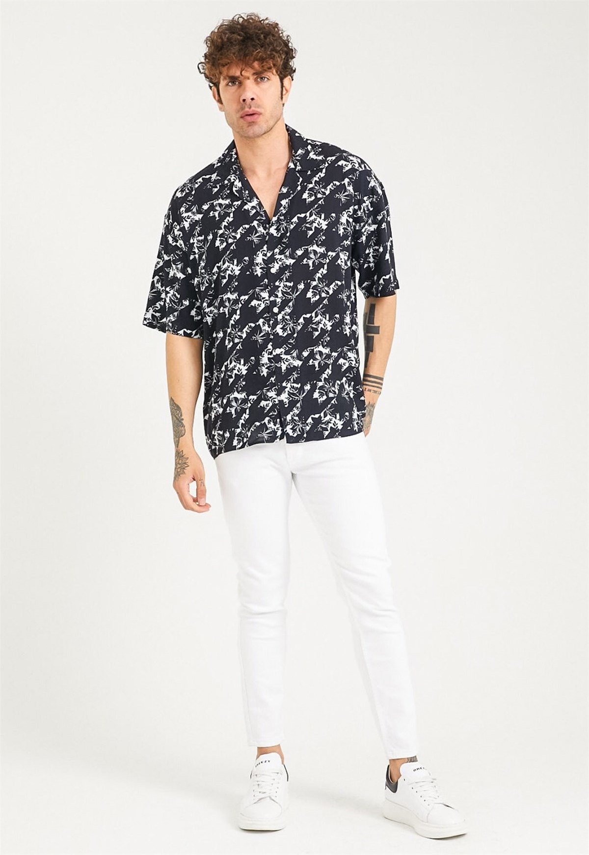 Flower Print Oversized Hawaii Shirt 