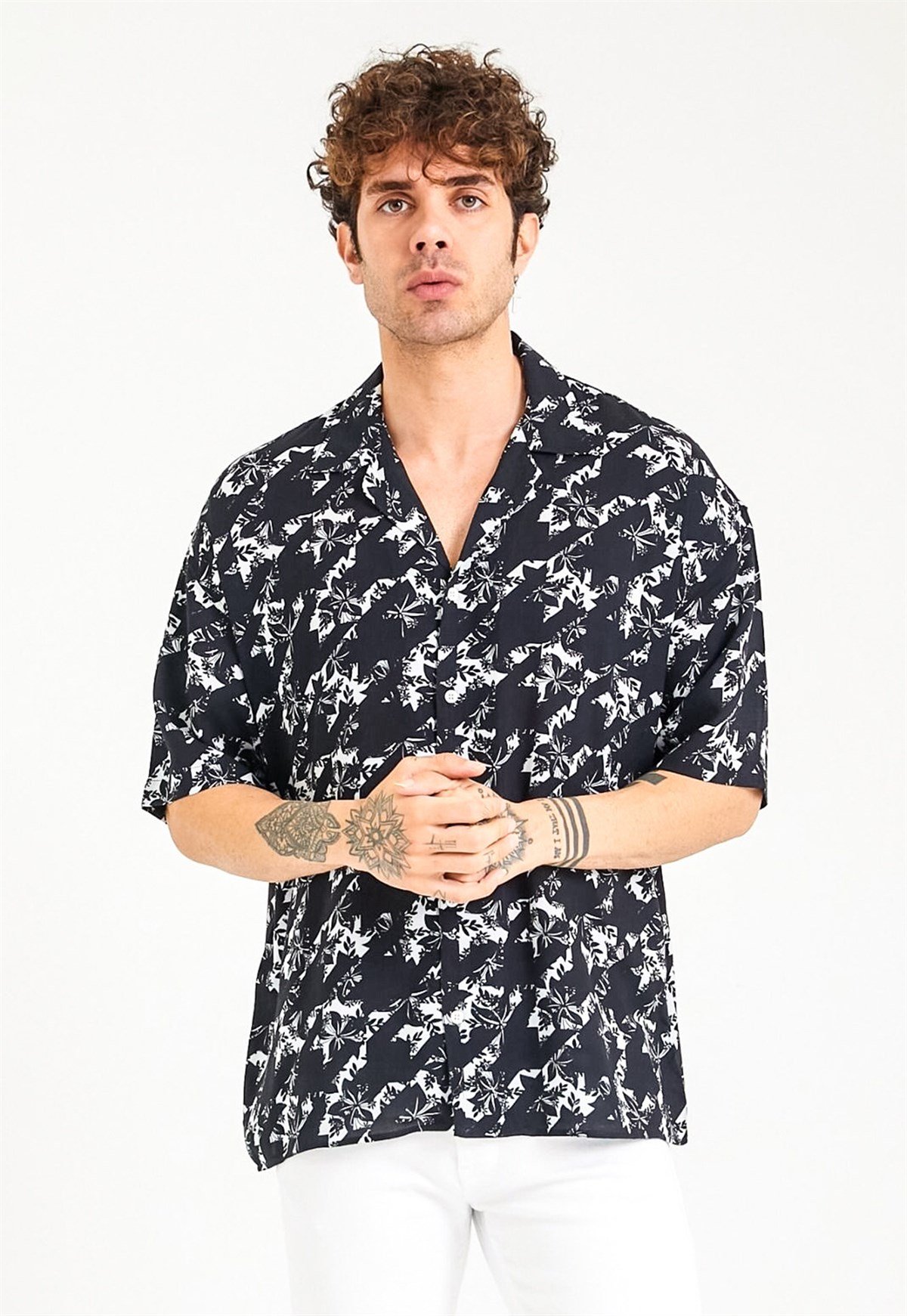 Flower Print Oversized Hawaii Shirt 