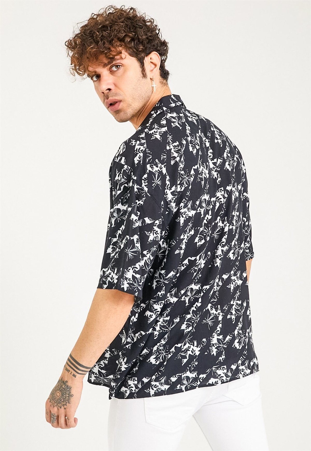 Flower Print Oversized Hawaii Shirt 