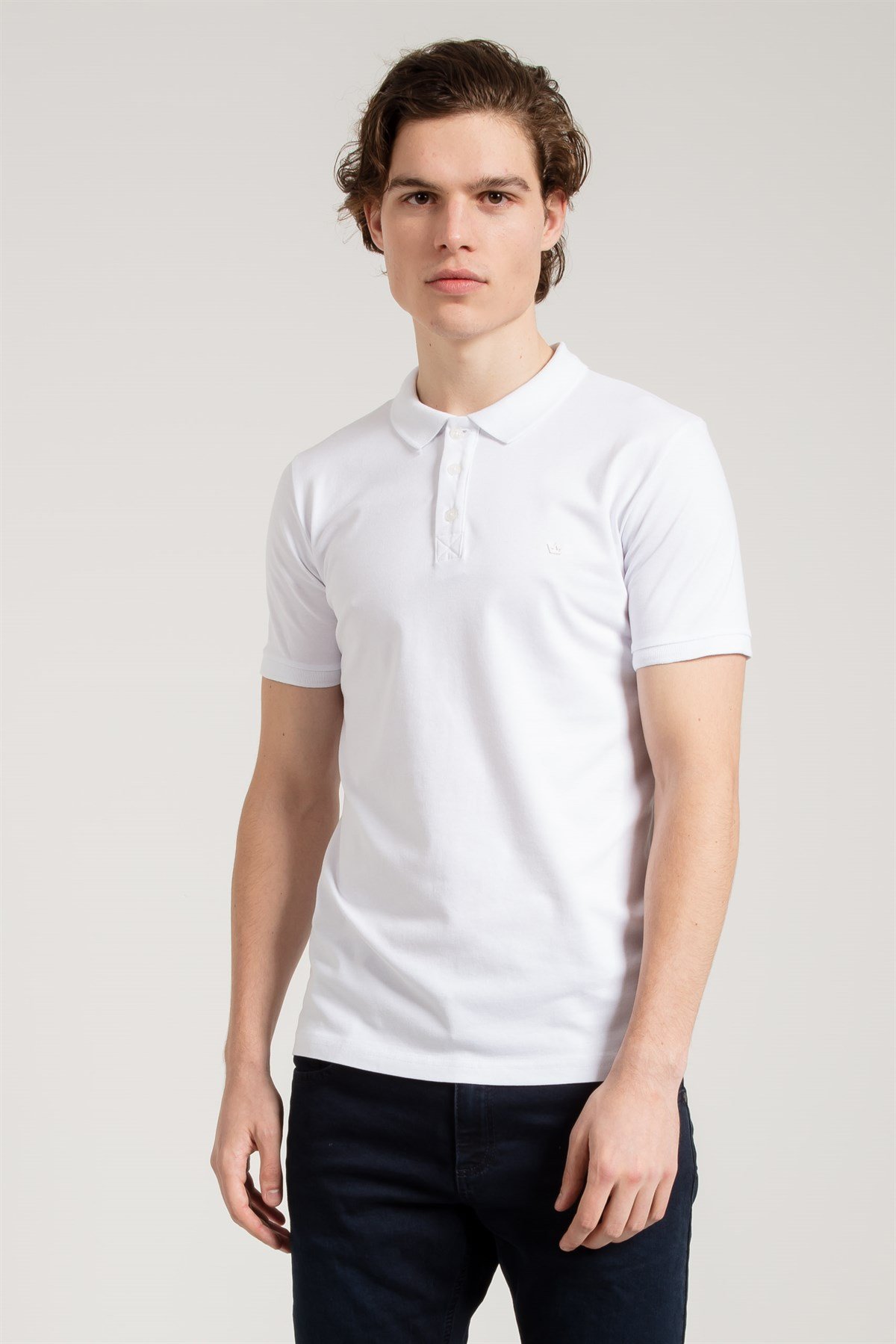 Classic Polo Collared T-shirt in White
