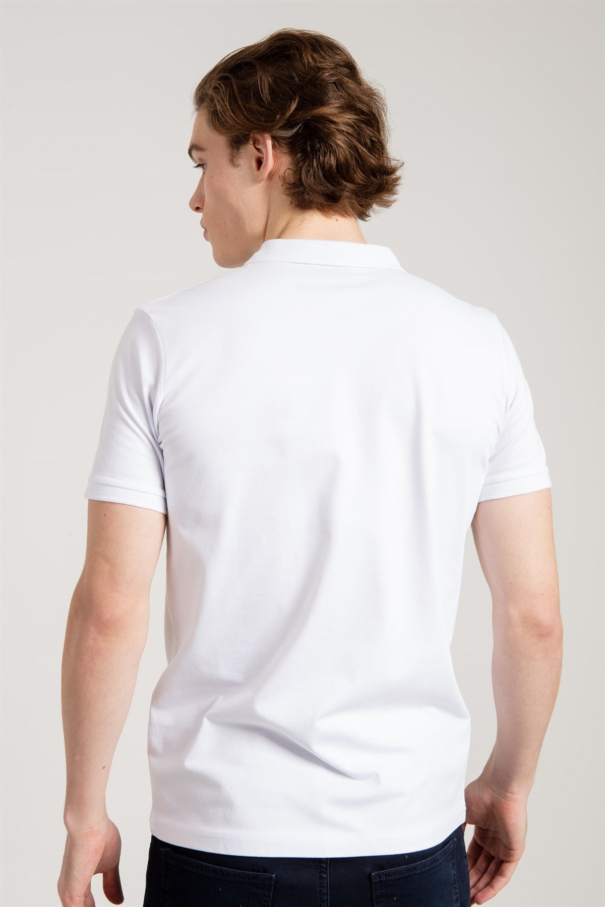 Classic Polo Collared T-shirt in White