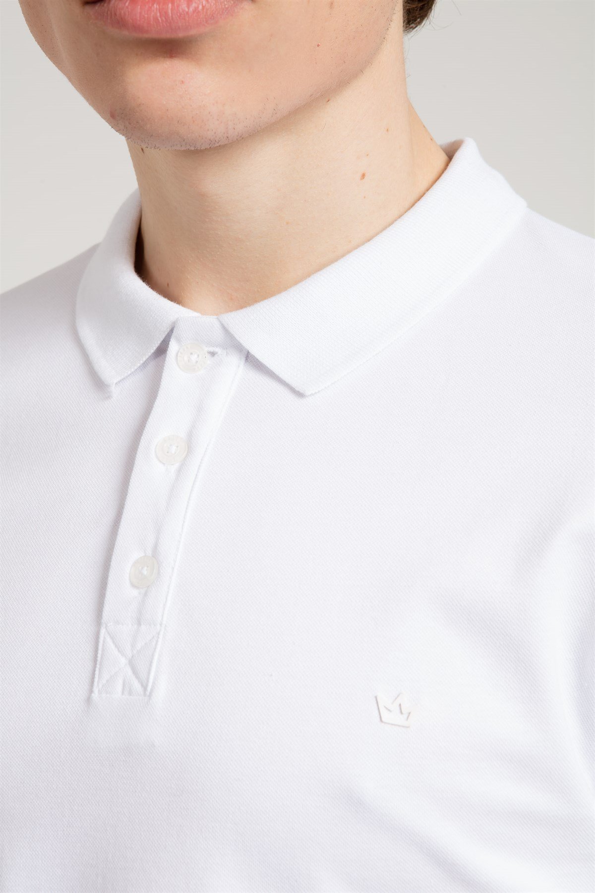 Classic Polo Collared T-shirt in White
