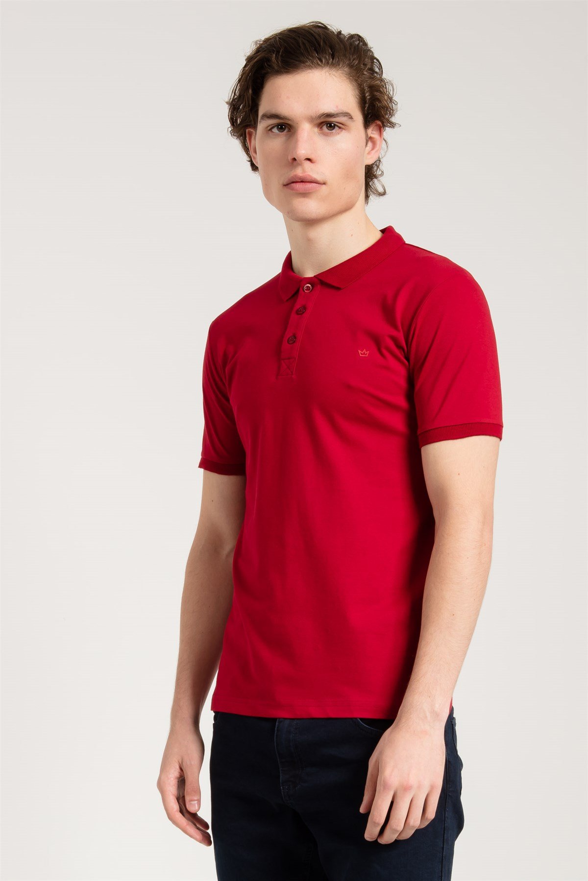 Classic Polo Collared T-shirt in Red