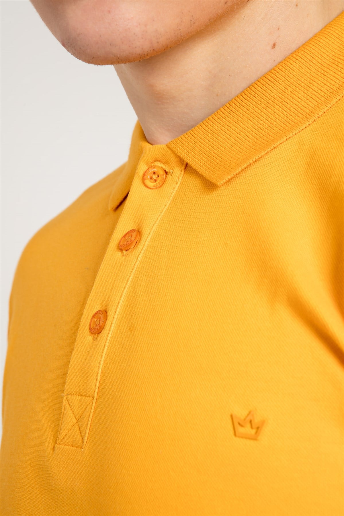 Erkek Sarı Klasik Polo Yaka T-Shirt