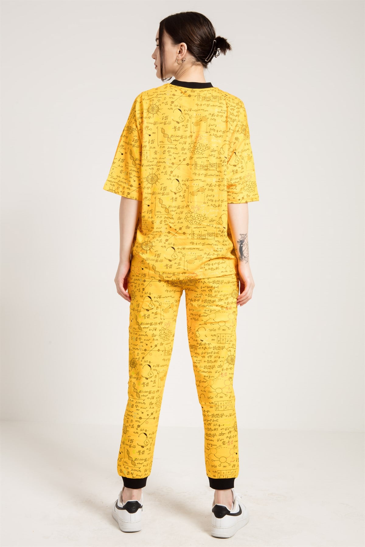 Formula Print Oversized Jogger in Yellow