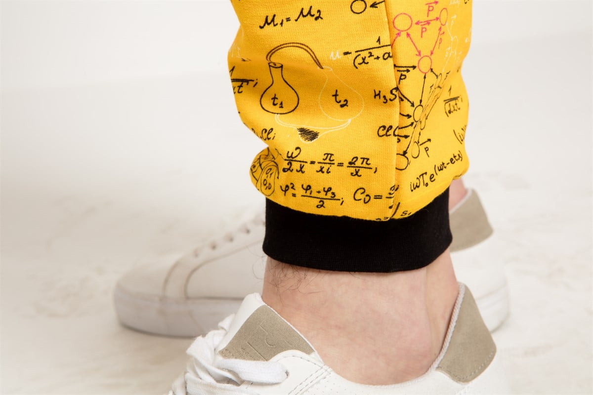 Formula Print Oversized Jogger in Yellow